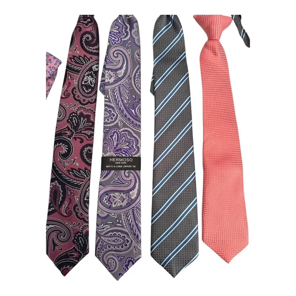 Mixed Brands Tie Set Boys One Size Multicolor Paisley Striped Bow Neckties